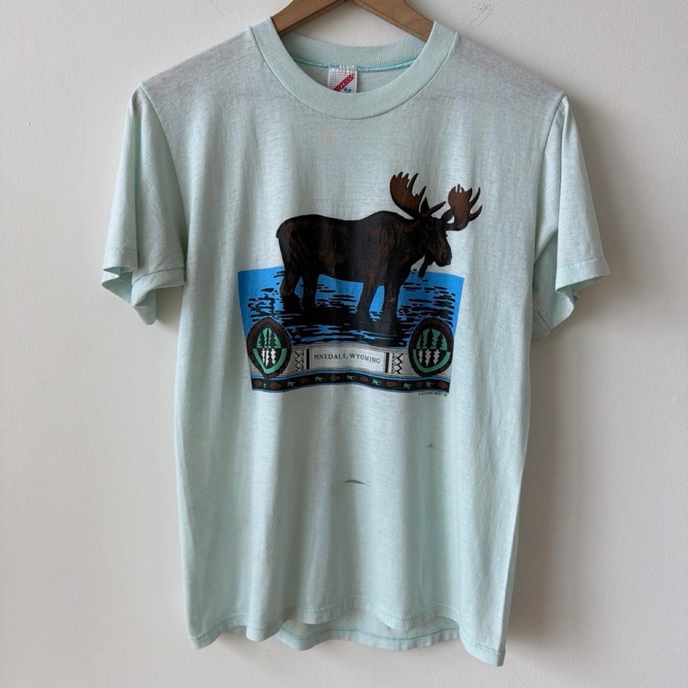 1989 Pinedale Wyoming Moose Graphic Tee